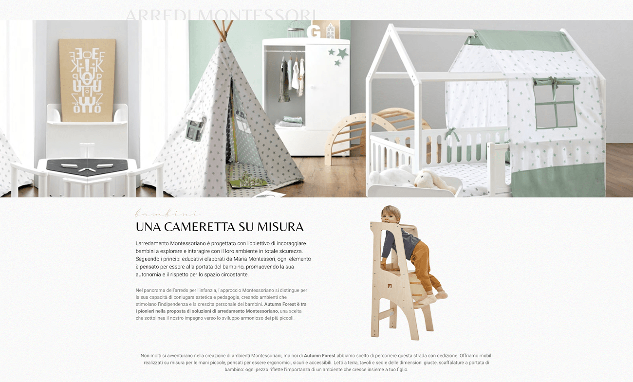 immagine del sito web realizzato per Autumn Forest