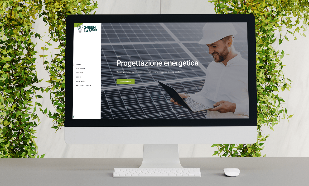 immagine del sito web realizzato per Green Lab Studio